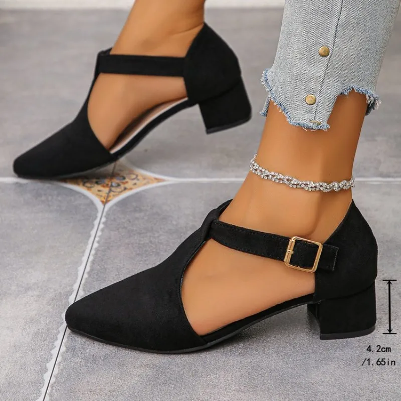 

2025 New Women Flats Mary Jane Shoes Daily New Summer Ballet Comfortable Shallow Pumps Pointed Toe Style Mules High Heels Shoes