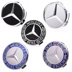 4PCS 75mm Car Wheel Center Cap Hub Covers Badge Accessories for Mercedes benz AMG C E S GLE CLC Class W204 W203 W205 W124 W221