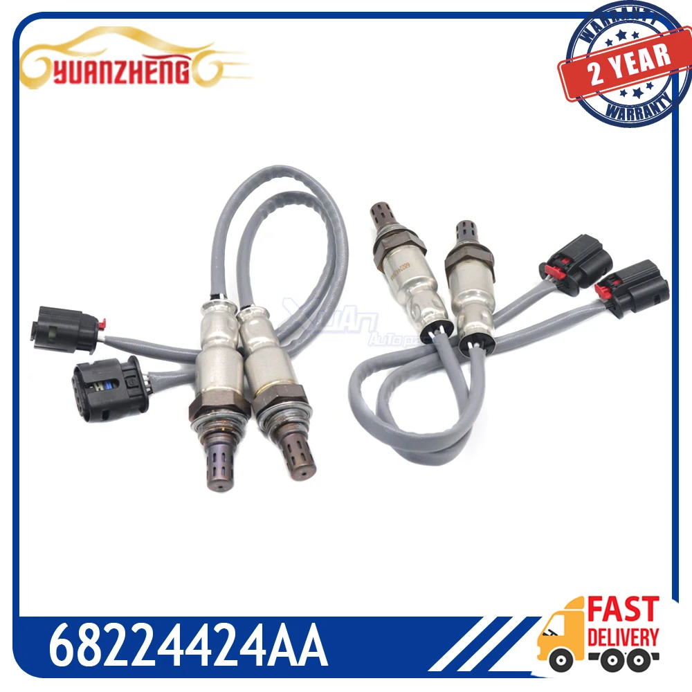 4pcs NEW Probe Air Fuel Ratio Lambda O2 Oxygen Sensor 68224424AA for Jeep Gladiator 3.0L 3.6L Wrangler JL 2.0L 3.6L 2018-2022