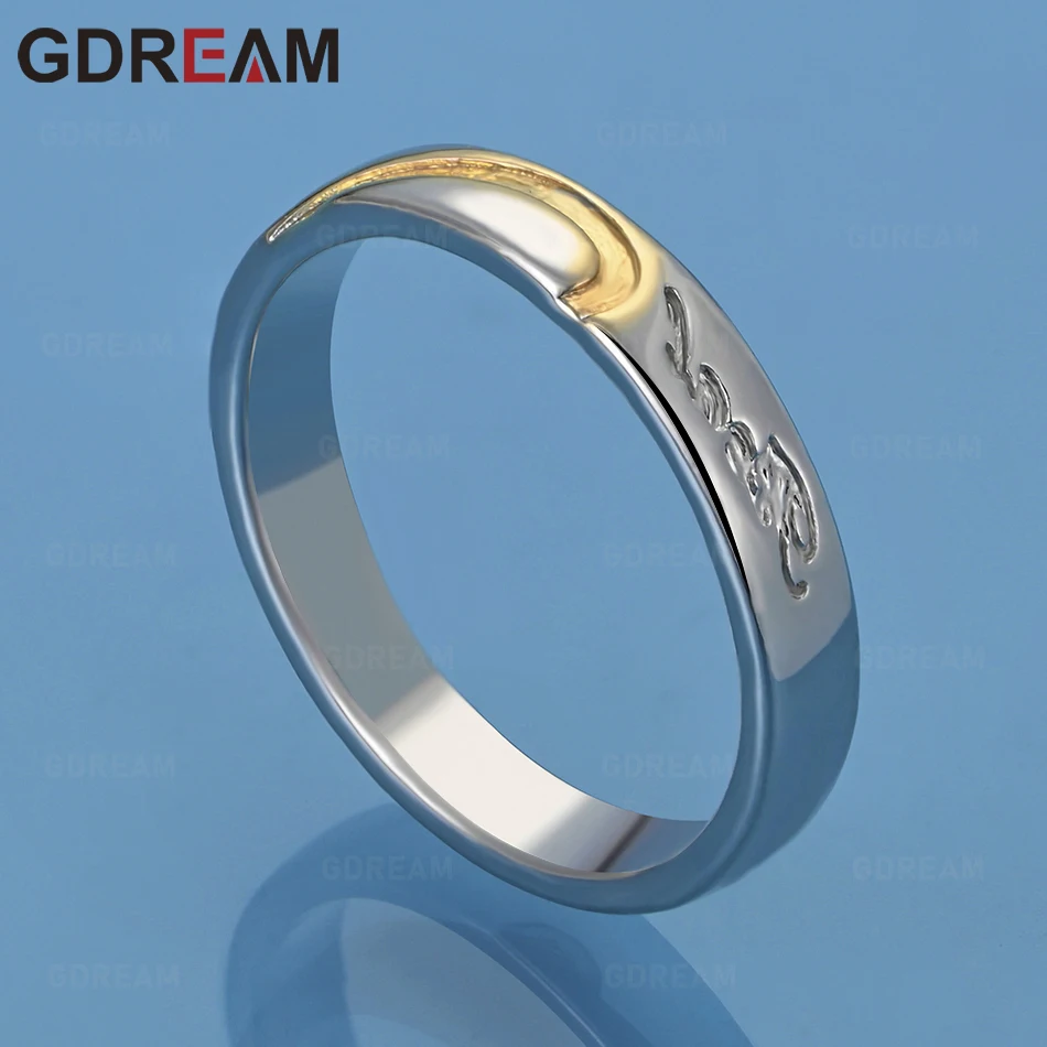 

GDREAM 925 Sterling Silver Geometric Pattern Ring - A Fresh And Elegant Engagement Jewelry For Women.