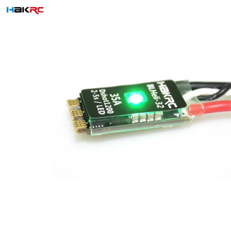 بدون فرش ESC مع إضاءة ليد مدمجة لطائرة سباق بدون طيار RC FPV ، HAKRC ، blhelii32 ، Dshot1200 ، 2-5S LIPO ، 35A