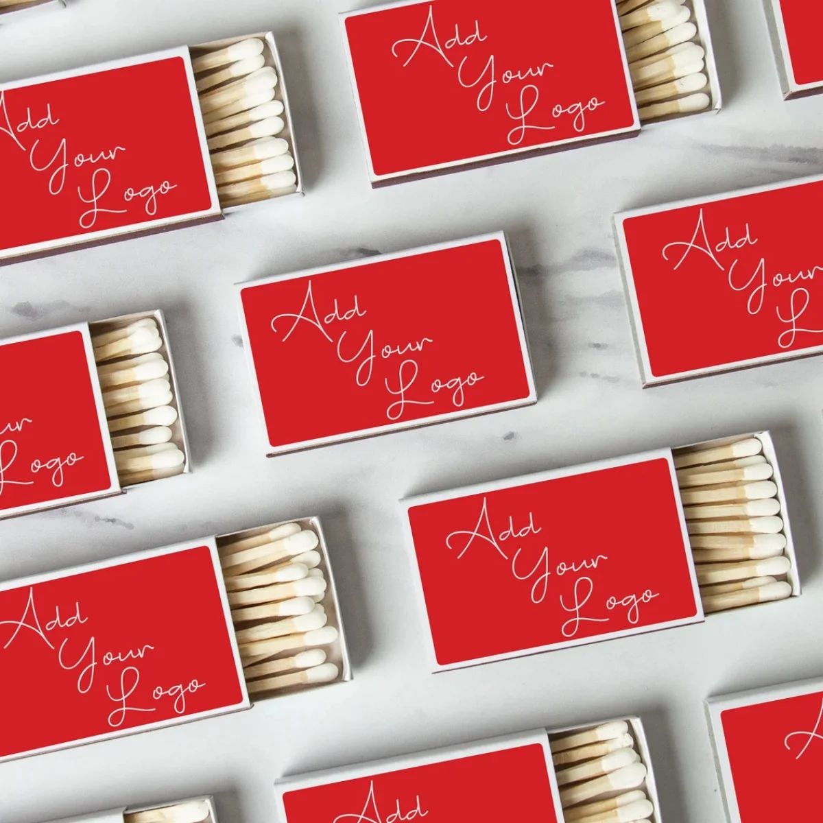 

BULK SET OF 50 Add Your Logo Brand Design Personalized Matches - Custom Promotional Match Boxes - Great Business Branding and Re