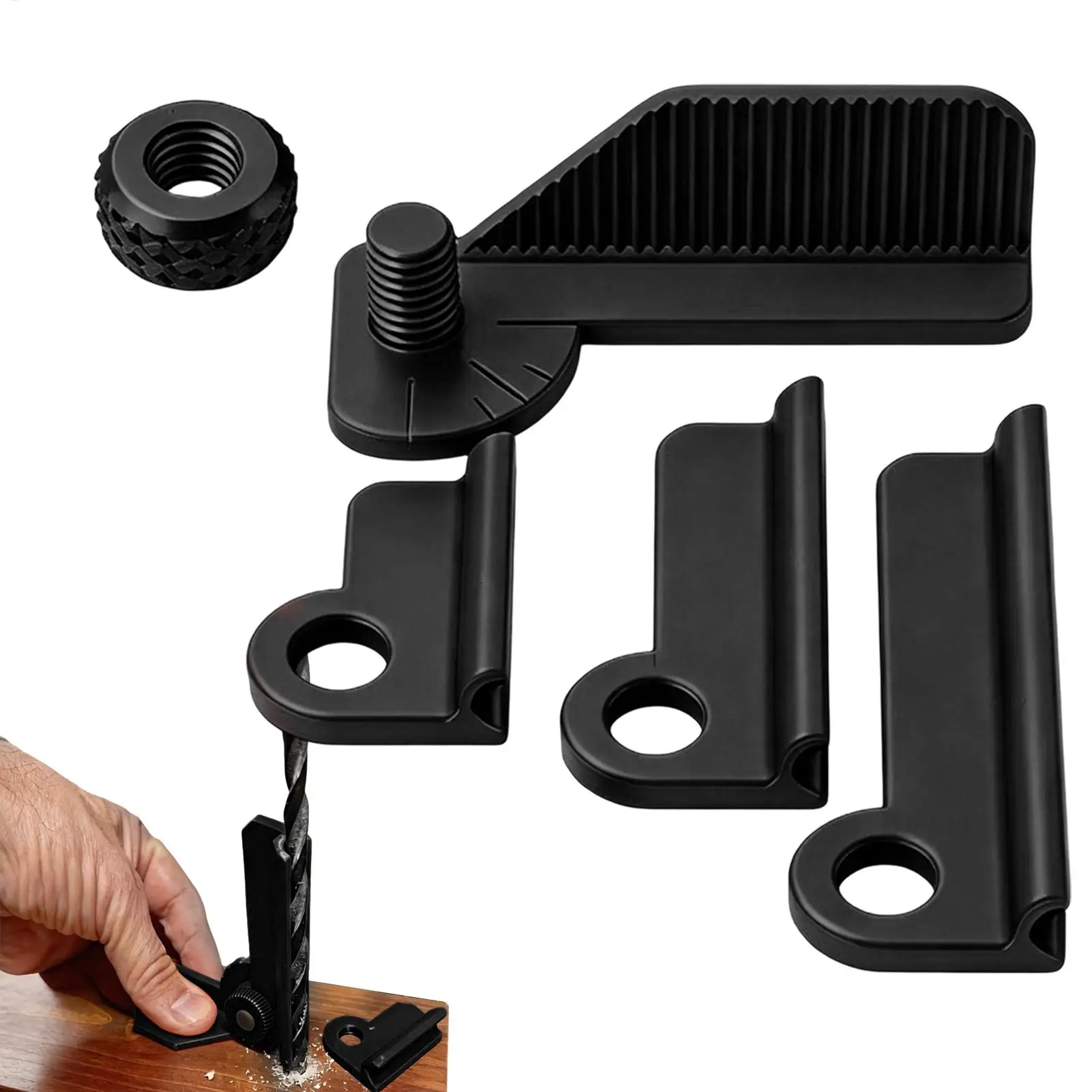 Woodworking Drill Jig Handheld Non-Slip Knob Locking Tool Adjustable Angle Drill Guide For Enthusiast Carpenter Hobbyist