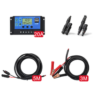 DOKIO Solar PWM Controller 10A Controlador 20A Charger 30A Regulator With USB & MC4 Connector & Cable Accesorios For 12V Battery