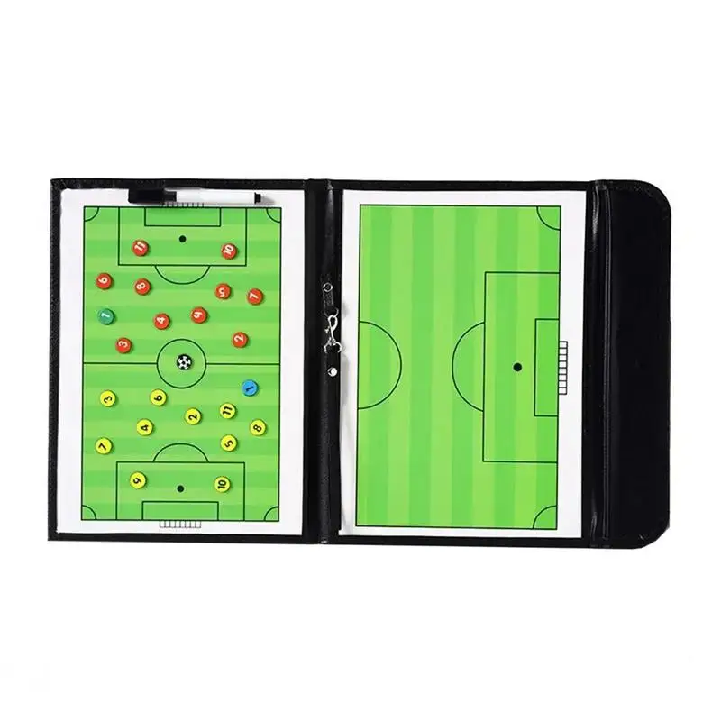 

Magnetic Soccer Coaching Board Foldable Football Clipboard With Pen Coaching Tool Coaching Strategy Guiding Board For Soccer