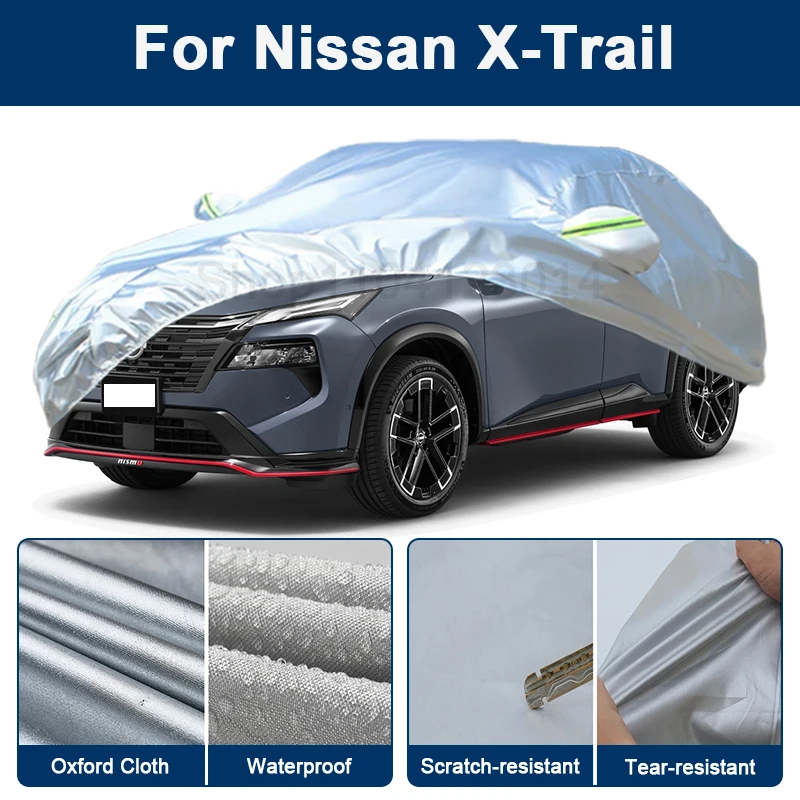 

Всепогодный чехол для автомобиля Nissan X-Trail с отражающими полосами, водонепроницаемый, снегозащитный, пылезащитный, с защитой от УФ-излучения