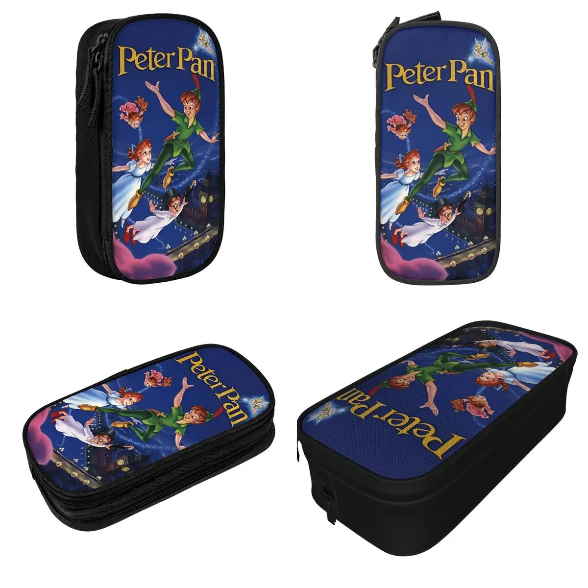 Peter Pan Cartoon Pencil Case Famous Fairy Story Pen Bag Student Large Storage Students School Gift Pencil Pouch