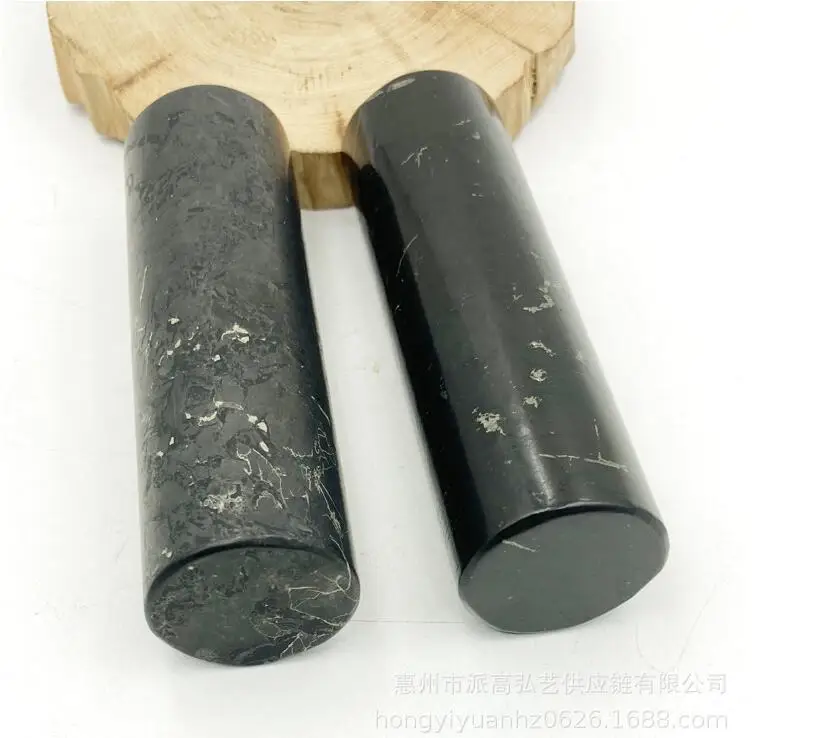 

100% натуральная Массажная трубка Shungite 10x3 см исцеляющая палочка, энергетический исцеляющий камень, исцеляющая чакра балансировка, фотоблокировщик