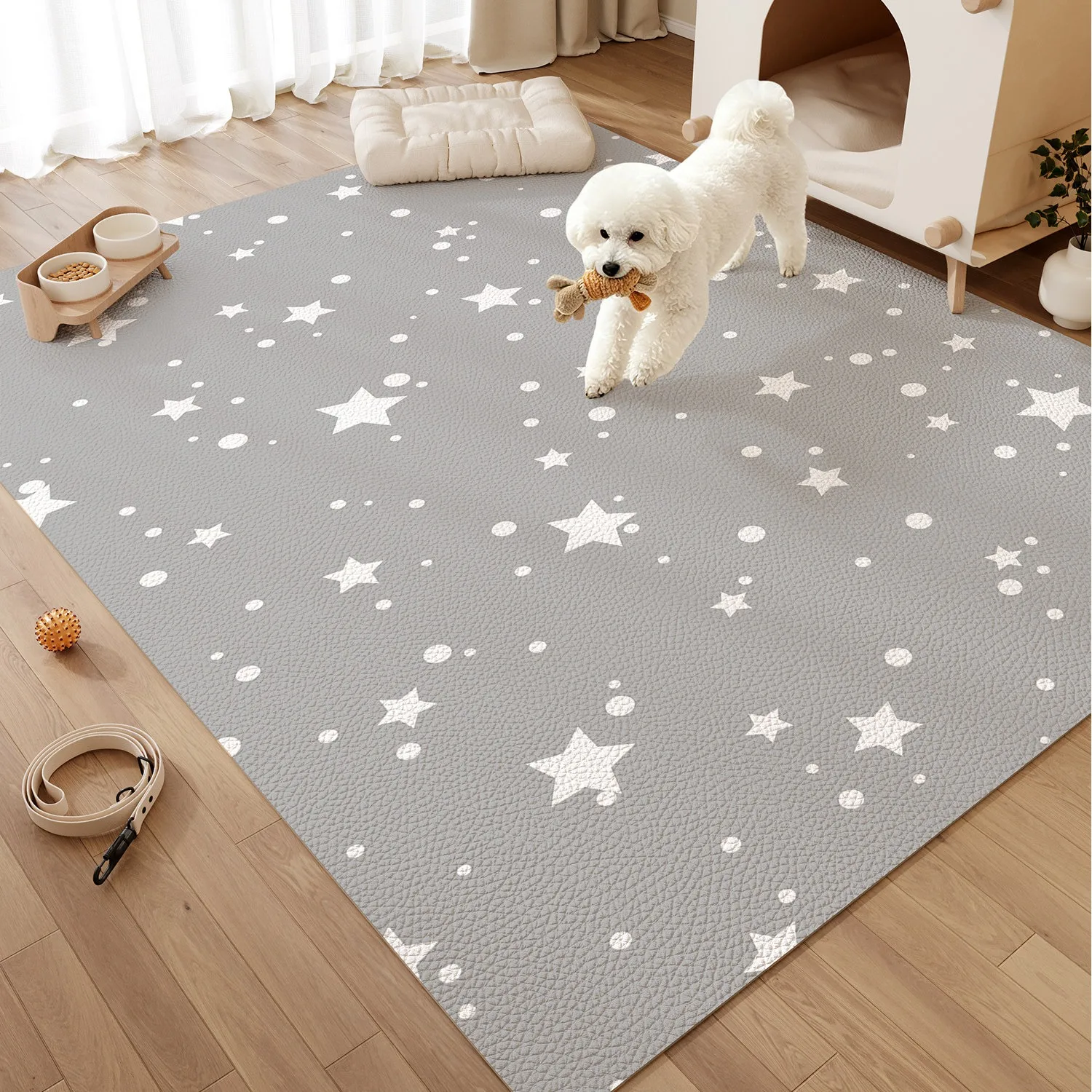 Cat Dog Carpet Pet Floor Mat Waterproof Urine-proof Rug Enclosure Large Area PVC Leather Mats Scrubable Washable Easy Clean Rugs