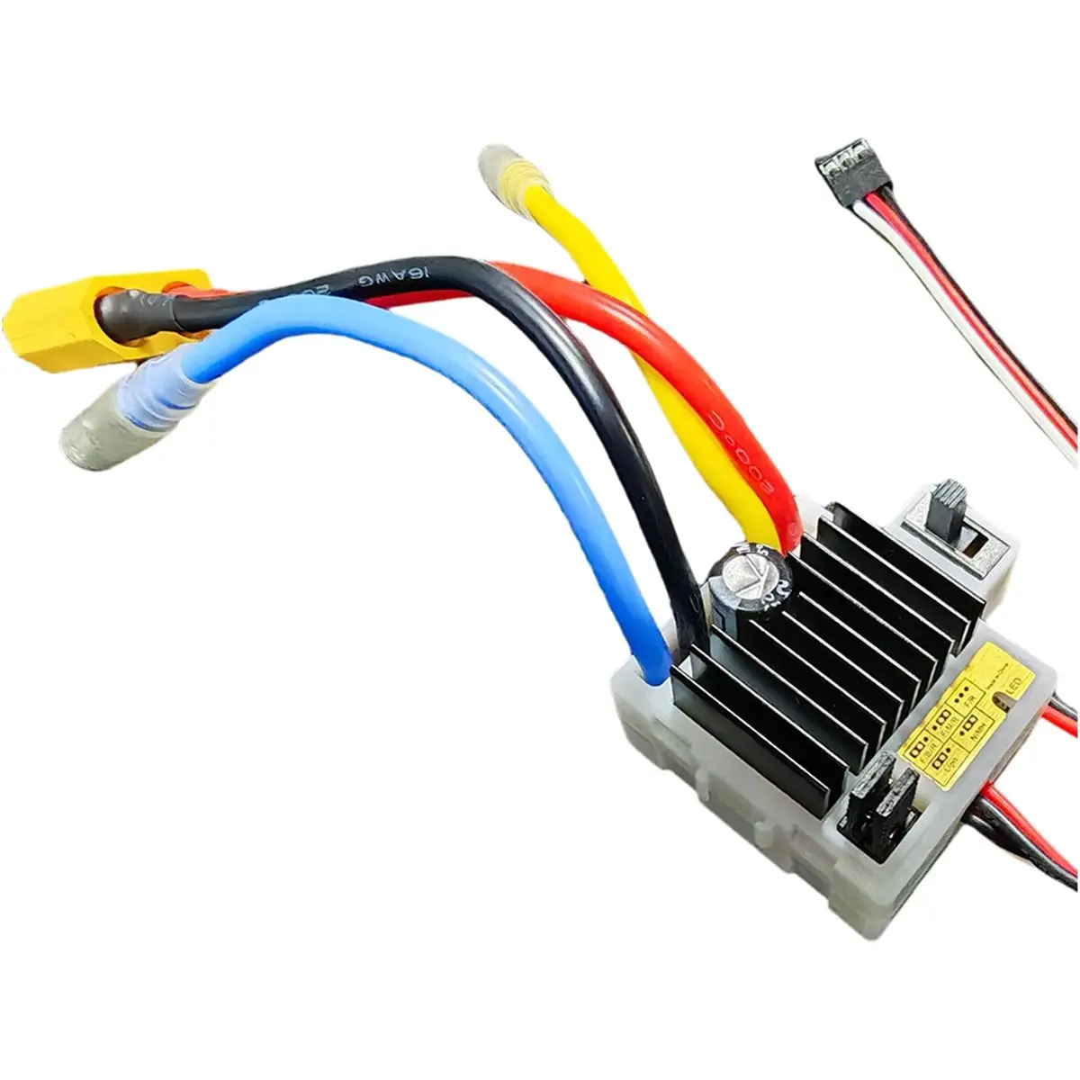 SCLS 60A Brushed ESC Dual-Direction Electronic Speed Controller 2-3S -Plug for Upgrade 1:16 1/10 RC Car Crawler Boats