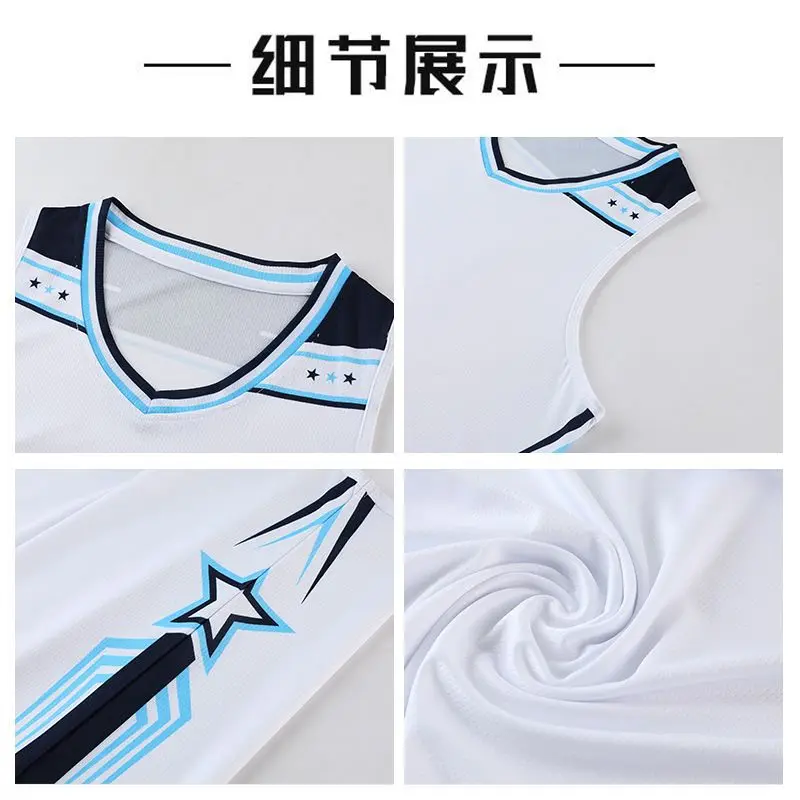

Quick-Dry Set Men, Training And Competition Jersey, Top Women, American Style Youth Basketball Cu