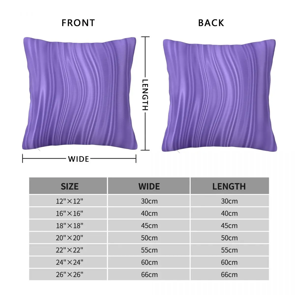 Soft Silk In Violet Square Pillowcase Pillow Cover Polyester Cushion Zip Decorative Comfort Throw Pillow for Home Car