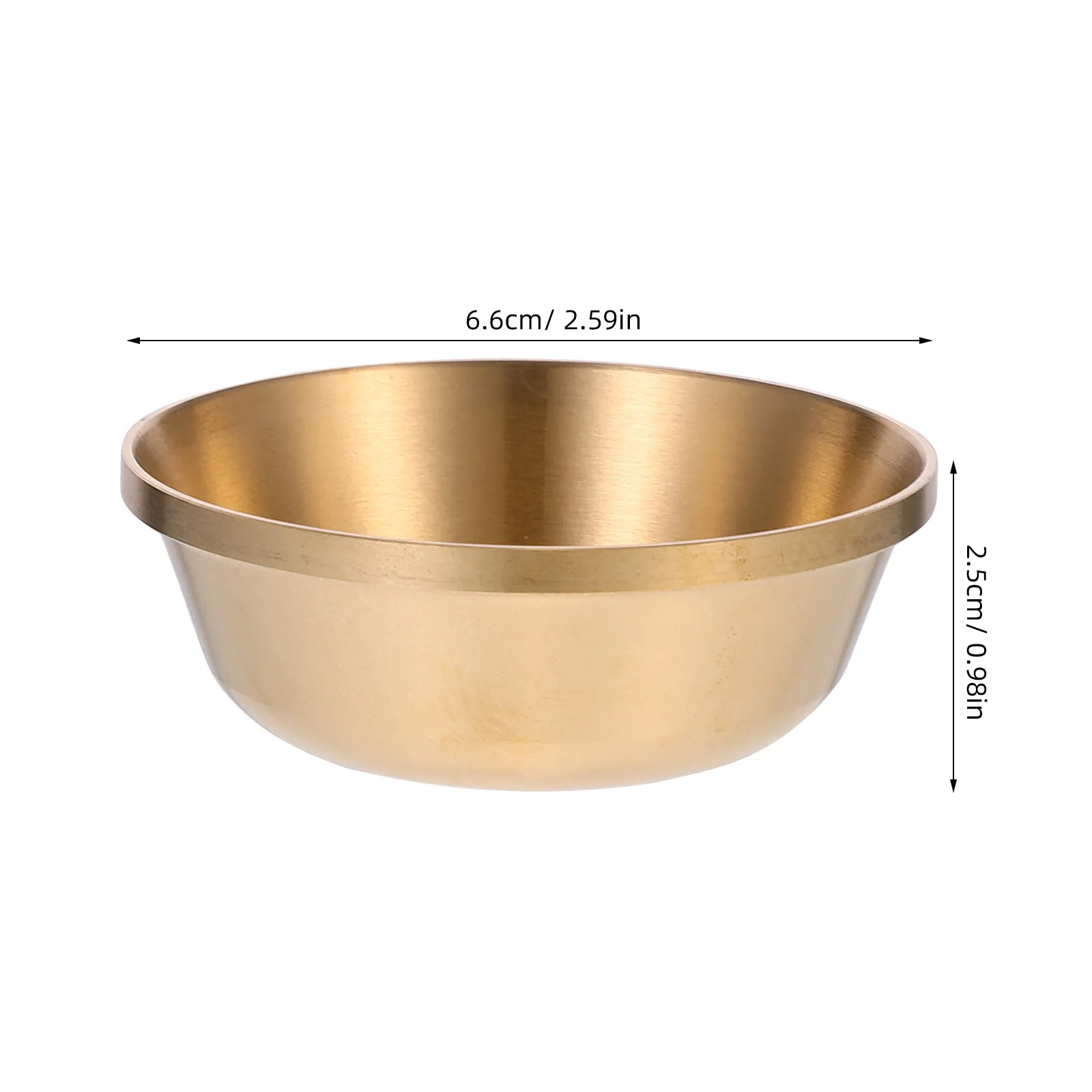 Auspicious Thick Copper Offering Bowl for Buddhist Rituals, Smooth Polished Surface, Party Decoration - view 5