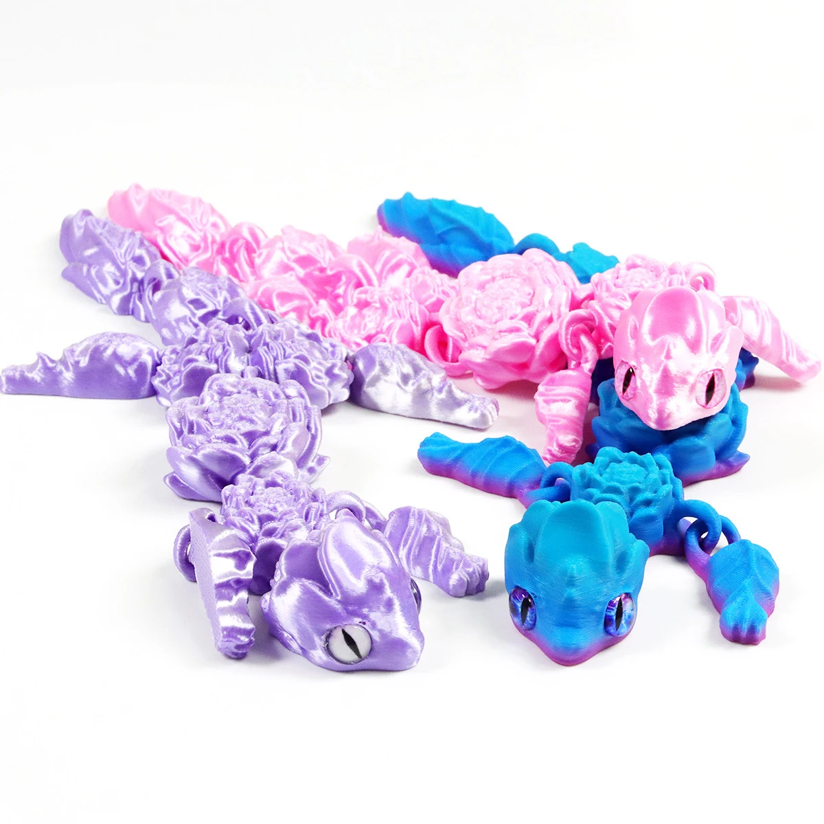 Neue Lotus Drache Spielzeug Statue 3D Druck Spielzeug Simulation Tier Drachen Modell Gelenke Bewegliche Desktop Dekoration Kleine Ornamente