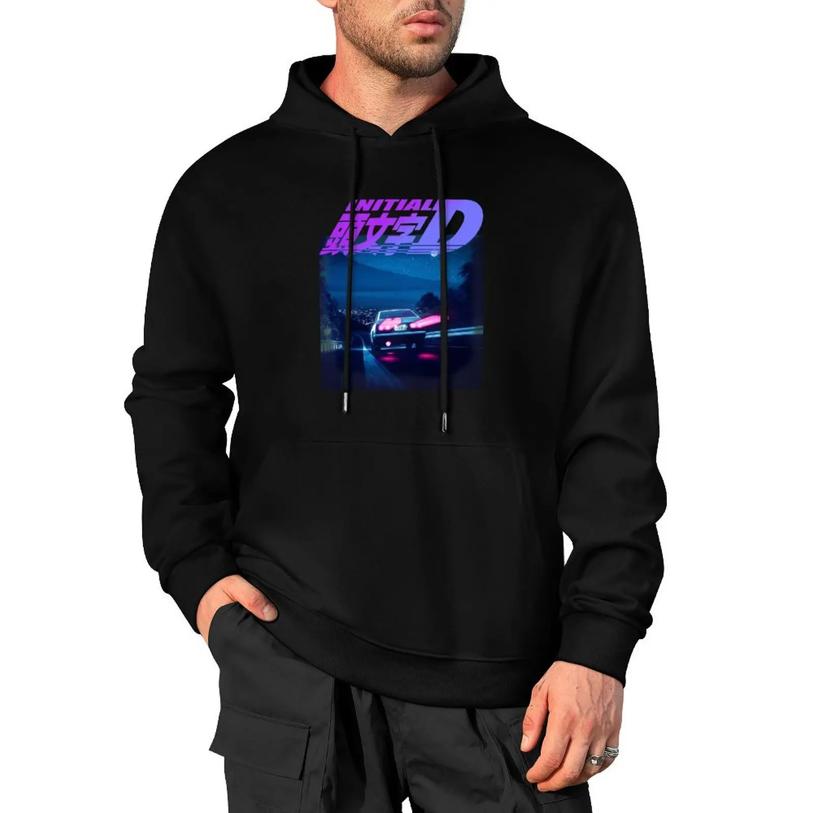 

Initial D Neon AE86 Pullover Hoodie streetwear men men's autumn clothes winter clothes graphic t shirts men graphic hoodie