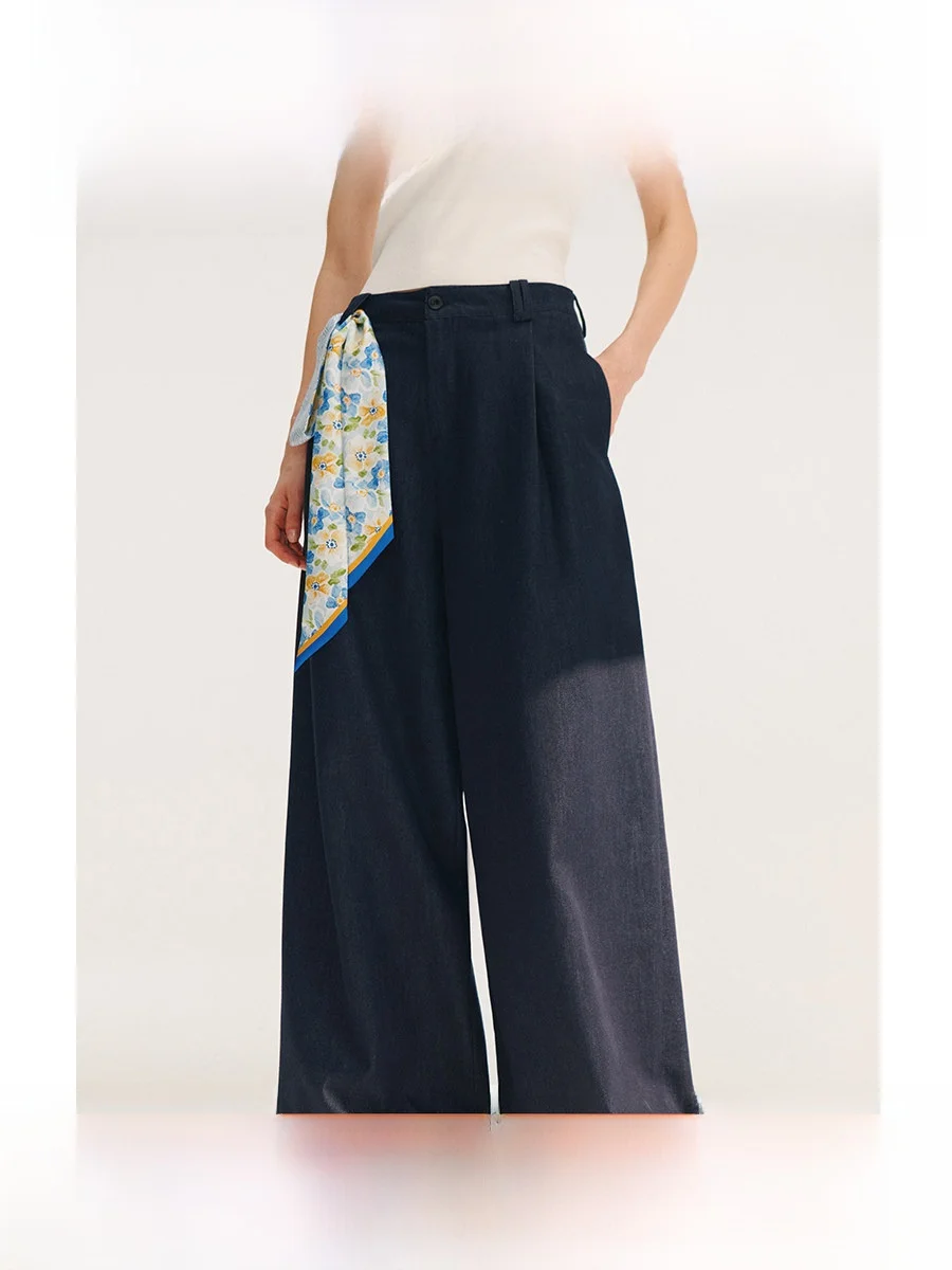 

Женские джинсы с высокой талией, свободного кроя, в винтажном рабочем стиле, прямые, широкие, длинные брюки, повседневные, с высокой талией