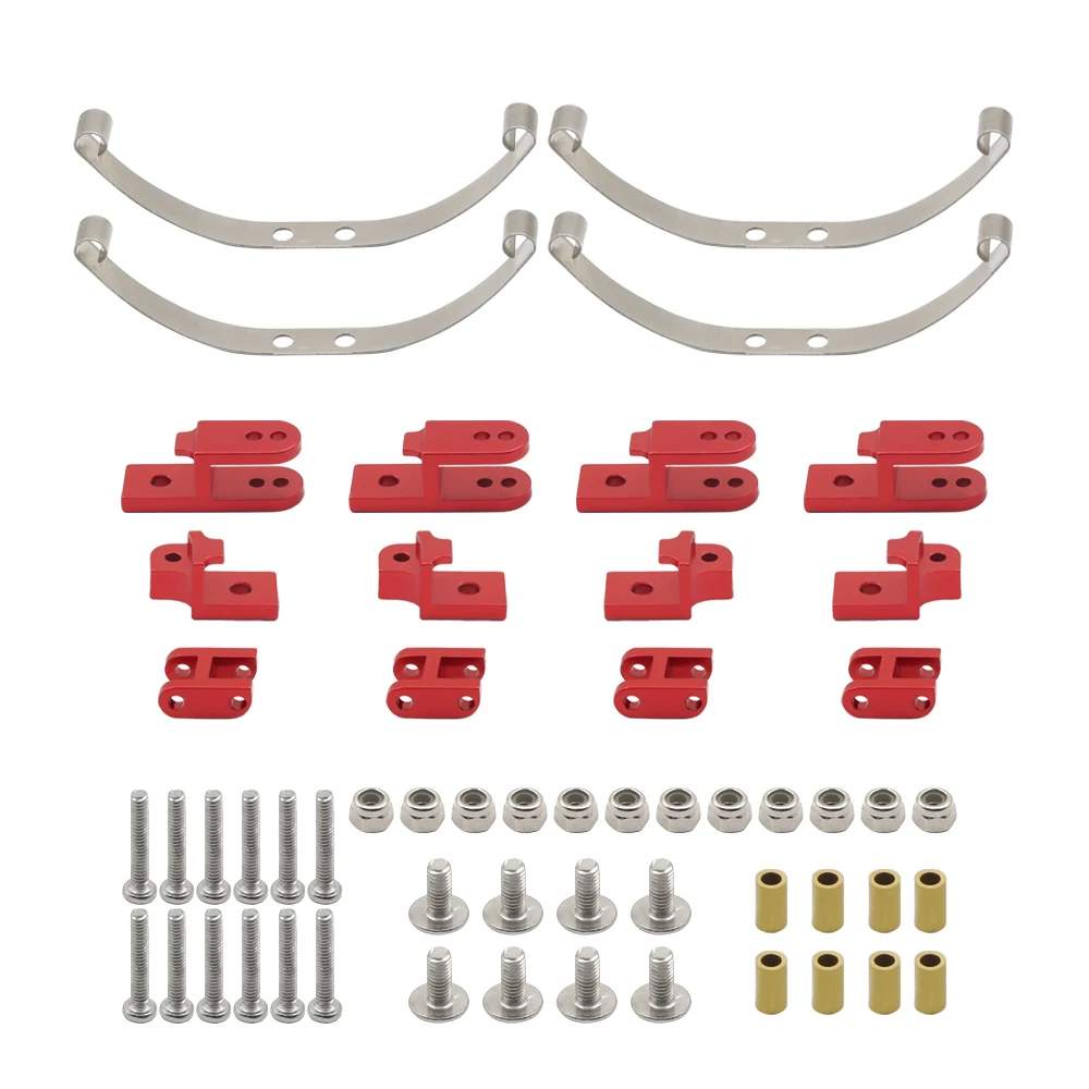 Metal Steel Leaf Spring Suspension Set for 6x6 4x4 1/16 WPL B1 B14 B-14 B16 B24 B-24 C14 C-14 C24 C-24 B16 Military Truck