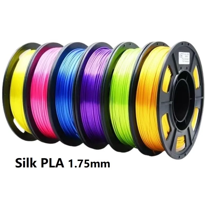3D Printer Filament Silk PLA 1.75mm 1kg 500g 250g Shiney Filament PLA Smooth 3D Printing Materials PLA Gold Silver Bronze Blue