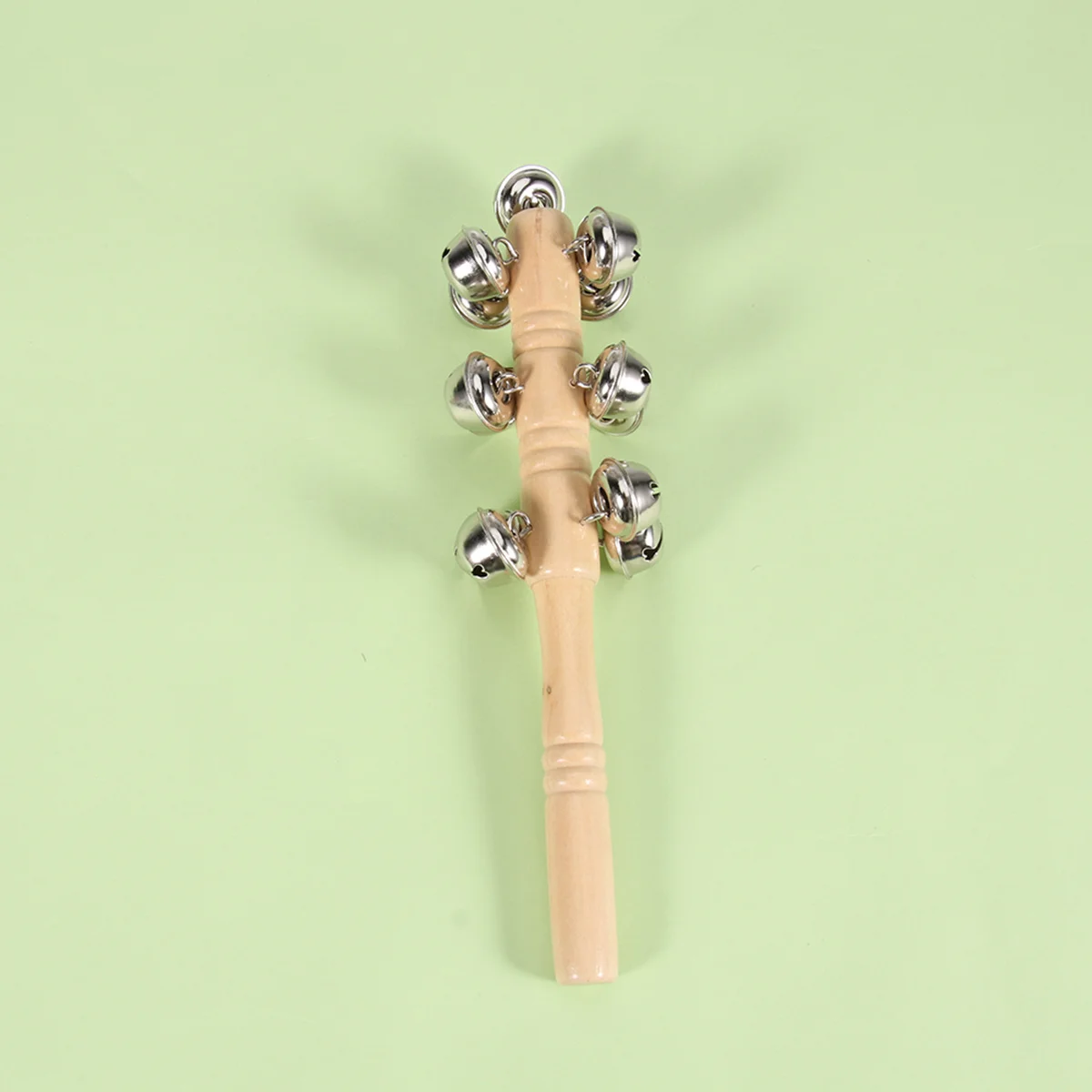 2 stücke Holz Rasseln 4 Reihen 13 Glocken Buche Holz Baby Hand Entwicklung Für Zahnen Infant Schütteln Sensorischen motor Fähigkeiten Kompakte