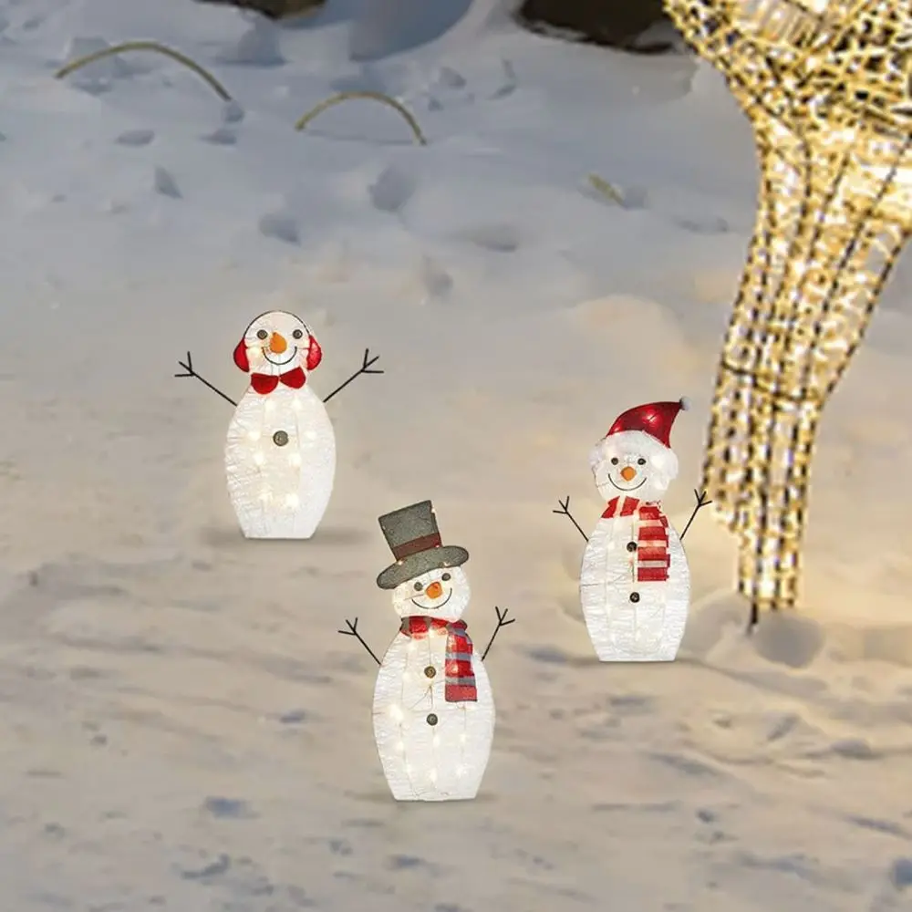 光る雪だるまの置物、クリスマスデコレーション、アクリル製、リビングルームやテーブル、庭、ホリデー、フェスティバル、パーティーの装飾に。