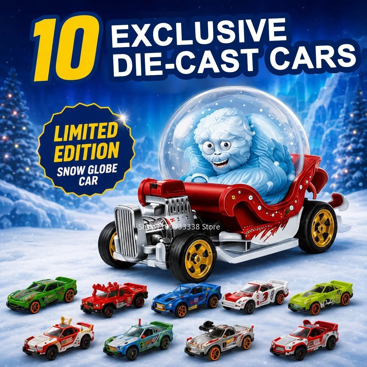 2027 New Cross-border Toy Cars Advent Calendar 2026 Toy Cars Christmas Countdown Calendar Blind Box S