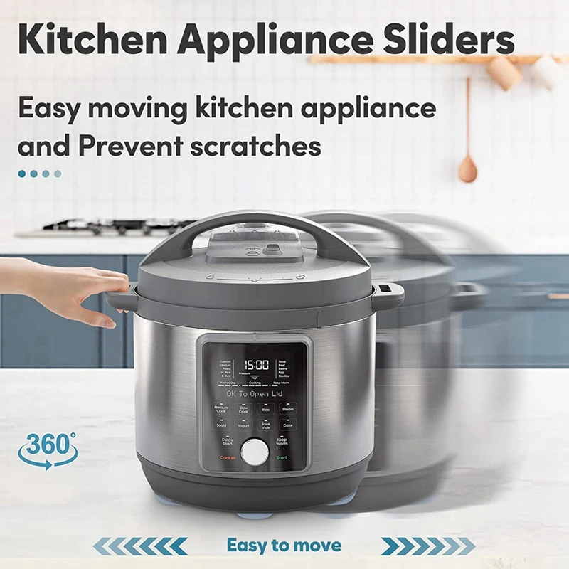 60PCS Appliance Sliders For Kitchen Self-Adhesive Small Kitchen Appliance Slider For Saving Kitchen Accessories