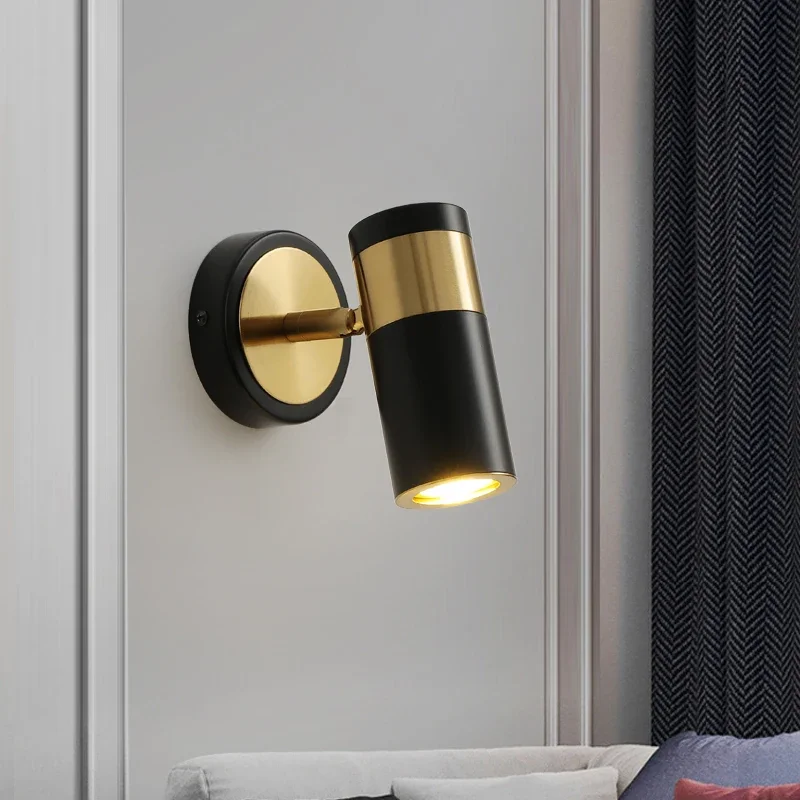 Modern Wall Lamp Nordic Beside Bedroom Adjustable Angle LED Wall Lights Living Room Stair Lights Entrance Lighting Fixtures