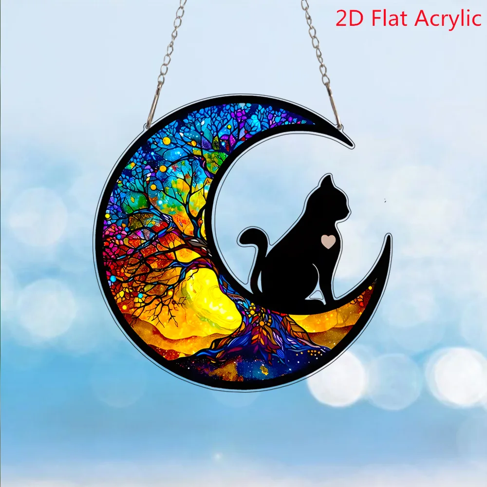 Acrylic With Denim Hat, Rooster Hanging Decoration, Car Rearview Mirror Decoration, Ancient Lotus Flower with Multiple Styles