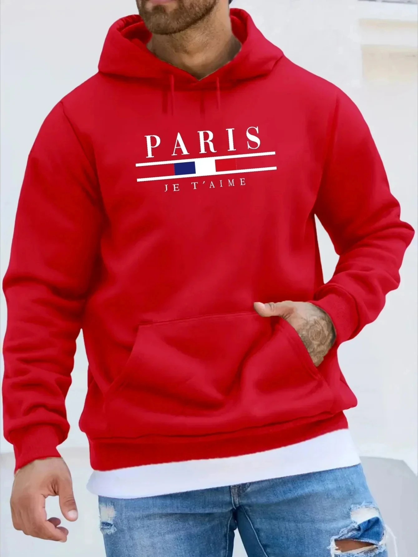 Autumn Winter New Kangaroo Pocket Long sleeved Hooded Sweatshirt Paris Street Fashion Men and Women Sports style Casual Pullover