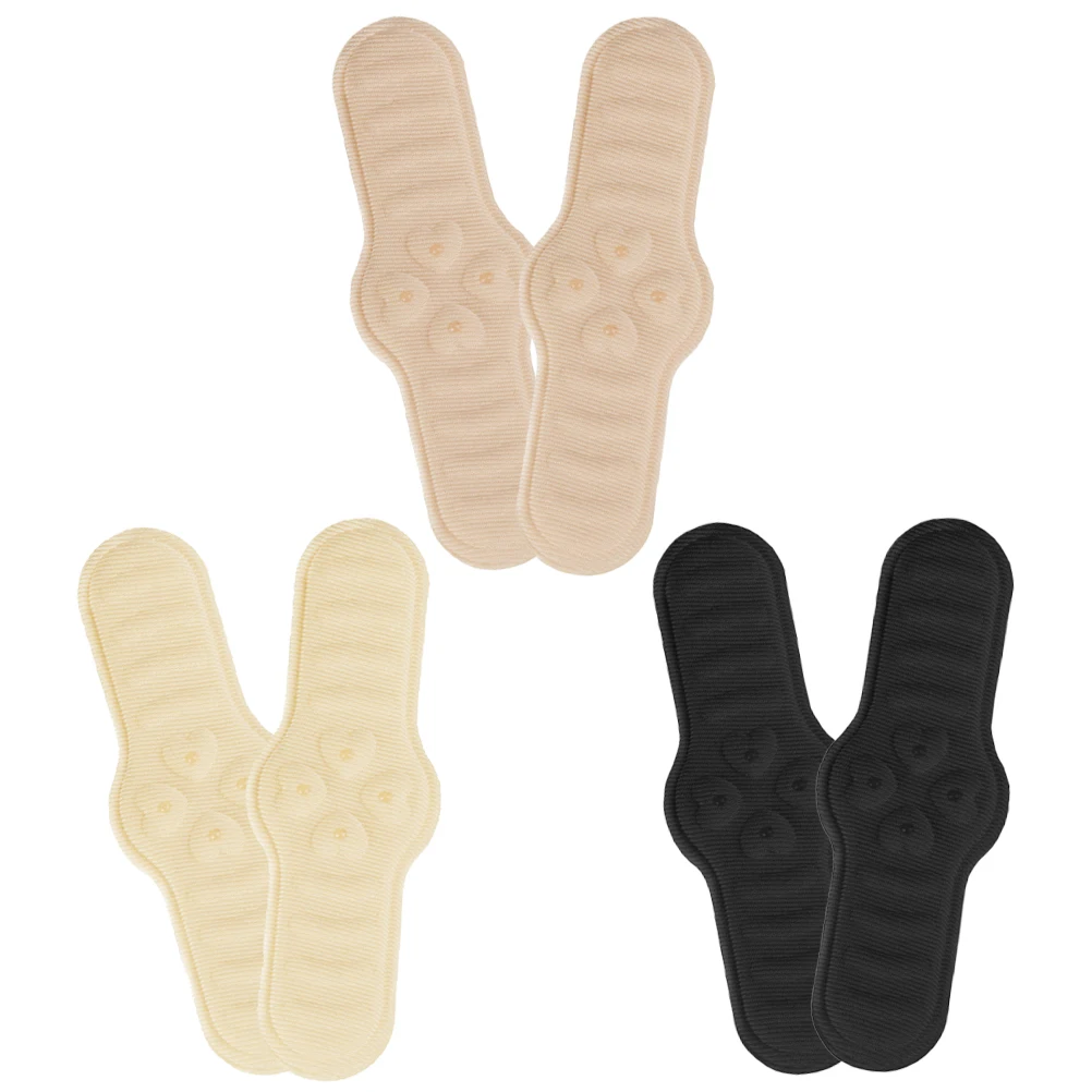 

3 Pairs Non slip Heel Stickers Grips Cushion for Heels Pads Self adhesive Inserts Women Breathable Heel Protectors Foot Care