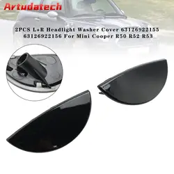 Artudatech-cubierta de arandela de faro para Mini Cooper R50 R52, 2 piezas, L + R, 63126922155, 63126922156