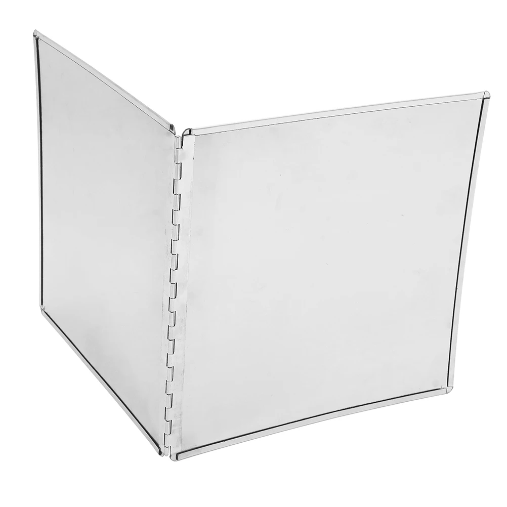 

Baffle Stainless Steel Splatter Screen for Frying Pans Stove Backsplash Easy Clean Multi Purpose Kitchen Tool Oil