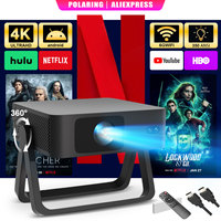 Polaring N5A Android Projector 2025 Upgraded 4K 1080P Support Video Projector, Portable Projector, HDMI, Bluetooth(US-Plug)