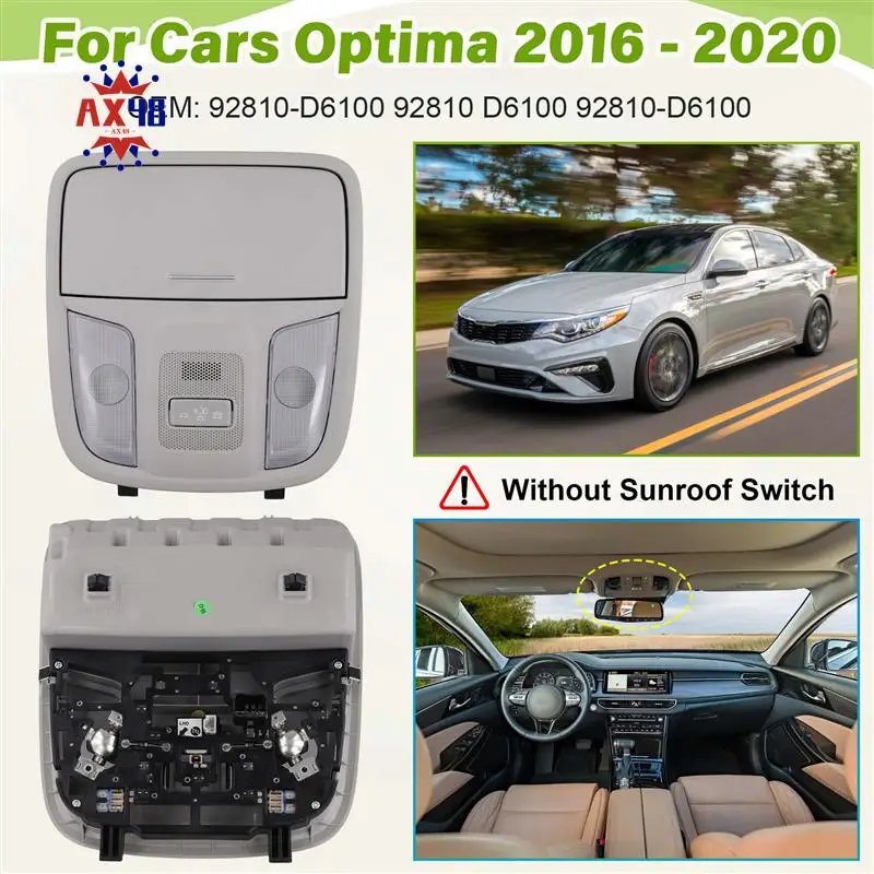 

AX48-92810-D6100 Car Roof Reading Light Glasses Case Assembly (Without Sunroof Switch) For Kia Optima 2016-2020