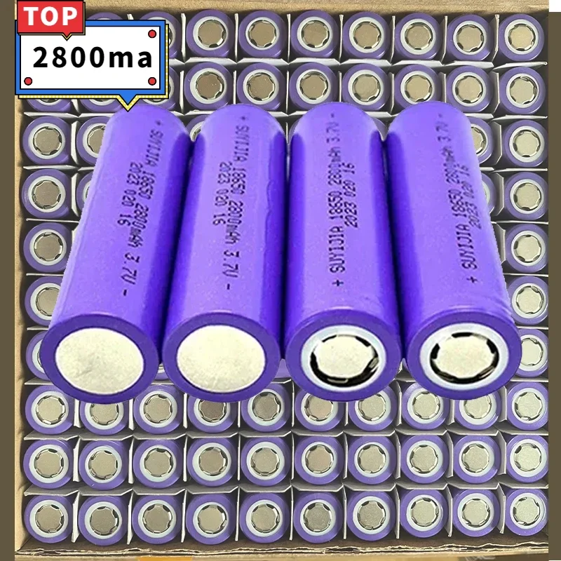 1-10pcs 3.7V 2800mAh real capacity 18650 battery lithium ion rechargeable battery for drone Led flashlight flashlight headlight