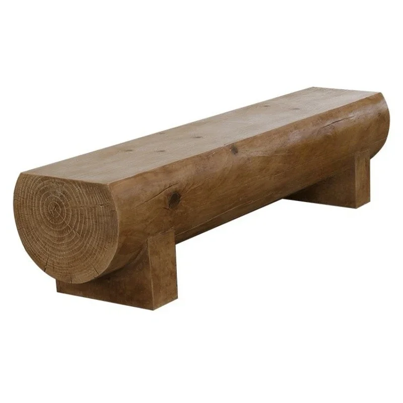 

Outdoor bench Commercial waiting bench Original wood grain old designer ornament Park seat cushion Rest bench