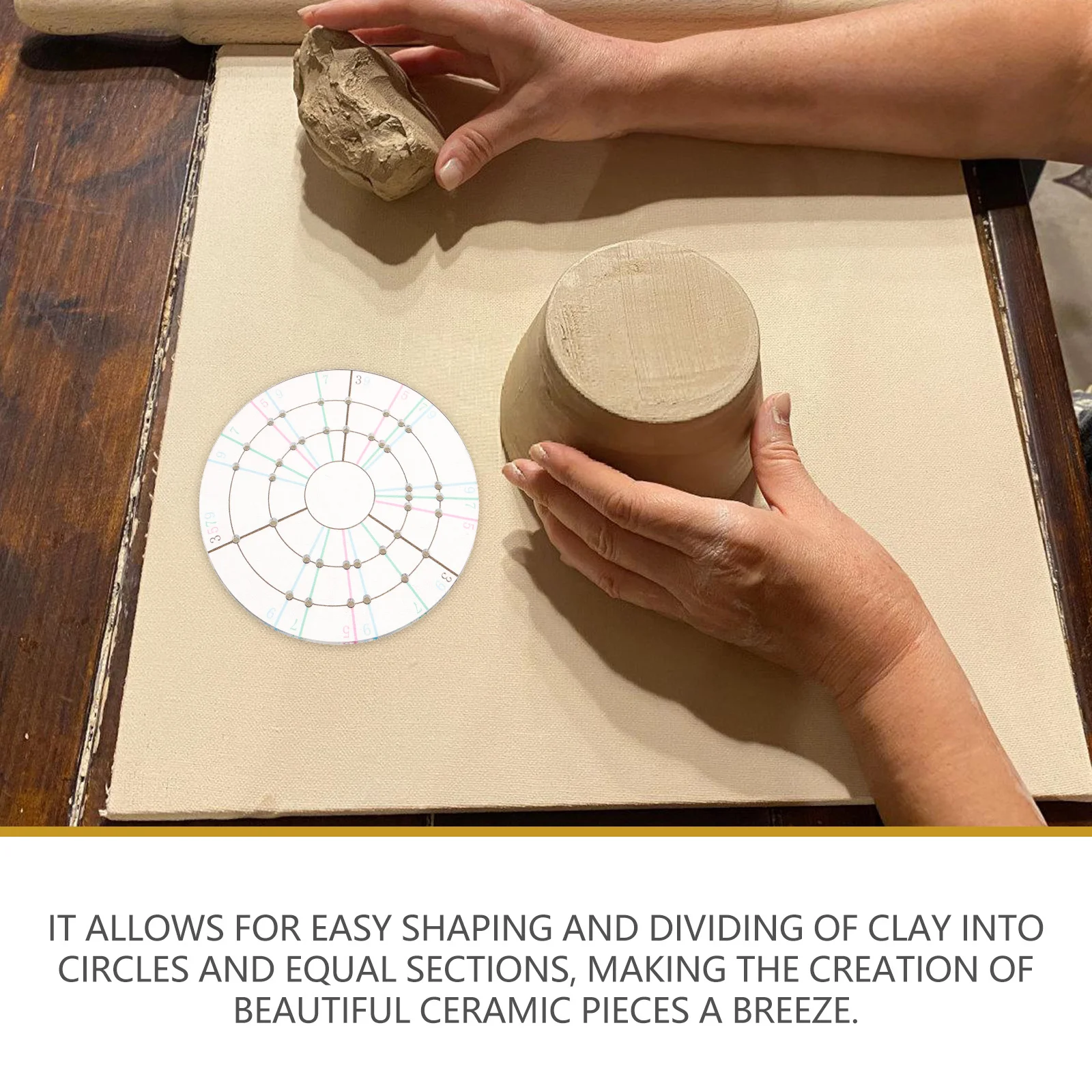 

Clay Divider Acrylic Circular Pottery Tool for Endless Creativity Versatile Tool for Pottery Enthusiasts Ceramic Art