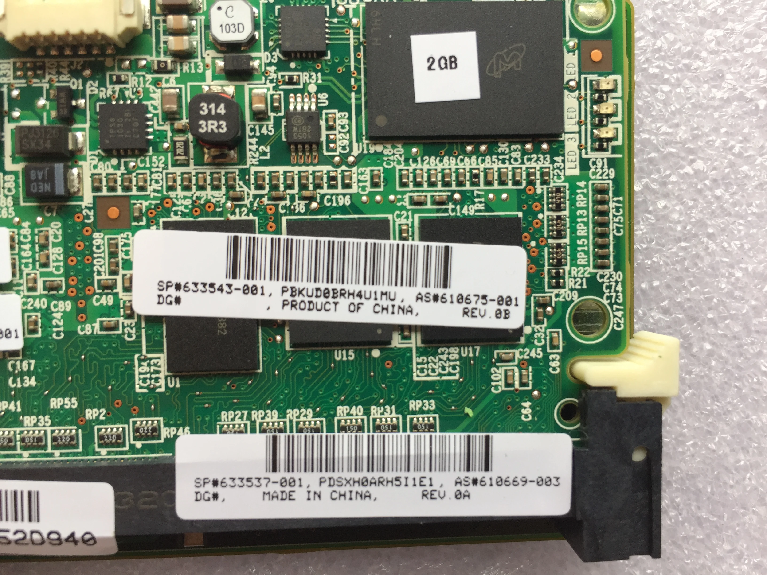 Controlador Inteligente de Matriz, P222, Cache 2G 512M, PCI-E SAS, 633537-001