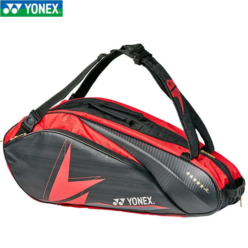 YONEX New Badminton Bag Tennis Bag Men's and Women's Handbag Backpack 6 Pieces with Independent Shoe Compartment Large Capacity