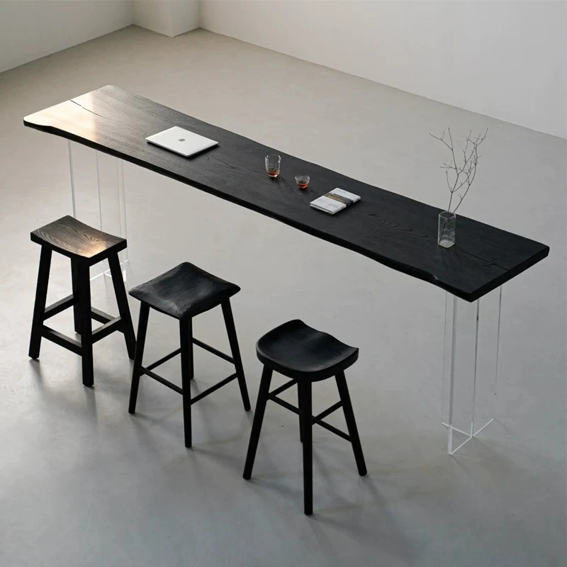

Nordic Wabi-sabi Style Desk Modern Living Room Floating Acrylic Wall Long Table Balcony Bedroom Furniture Плавучий Стол FYFD