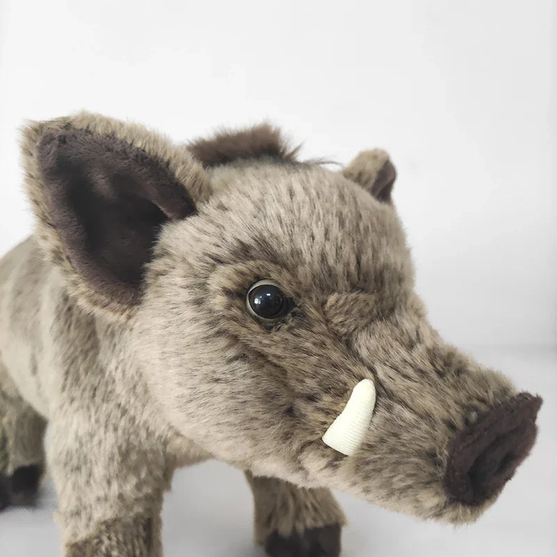 Vicioso cerdo africano de peluche de juguete, jabalí aterrador, muñecos de animales de peluche, regalos de cumpleaños ideales para decoración de niños, triangulación de envíos