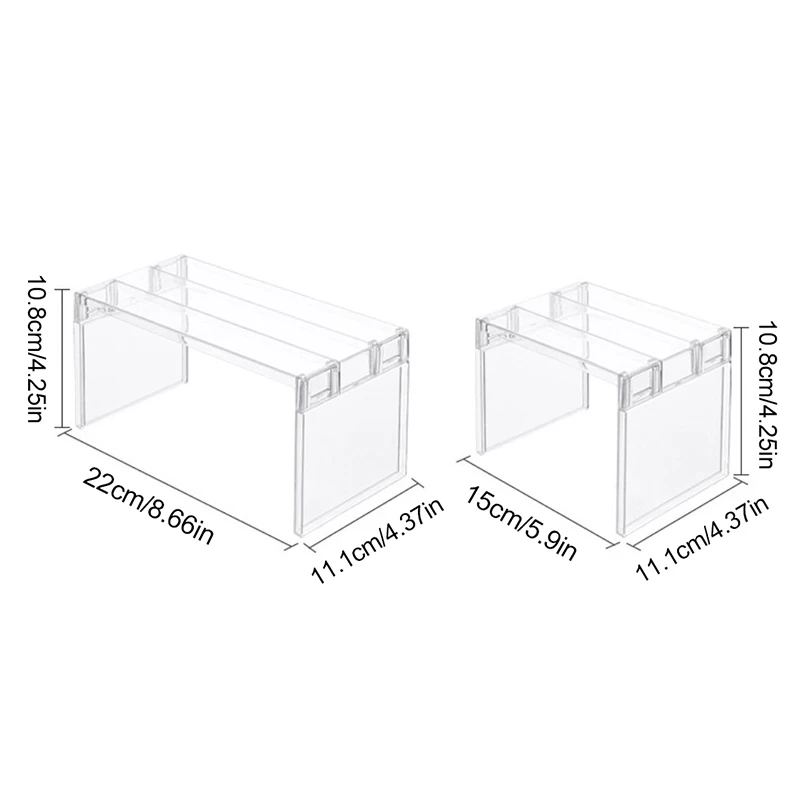 Refrigerator Organizers Storage Rack Fridge Layered Separator Shelves Transparent Desktop Stand Save Space Kitchen Accessories