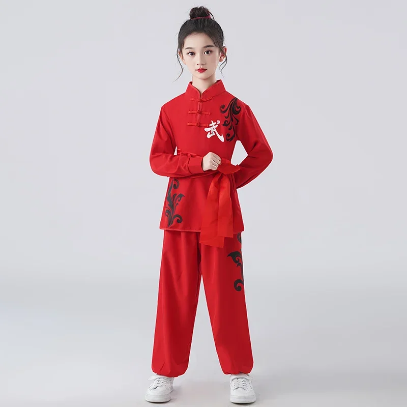 Students Wushu Performance Costume Wushu Practice Clothes Kids Chinese Dance Clothes Kung Fu Competition Training Clothes Taiji