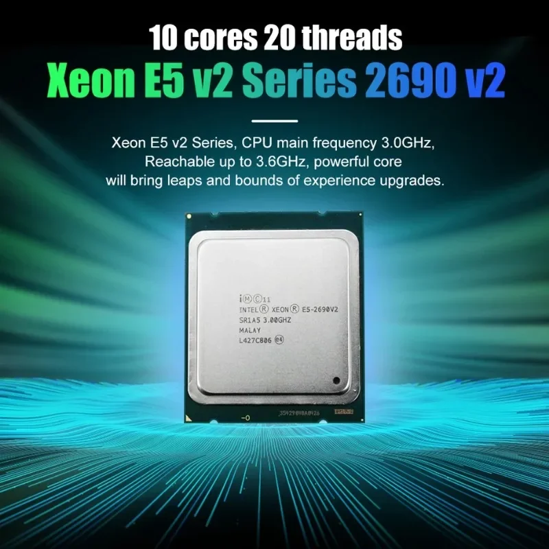 Intel-el e5 2690 v2プロセッサ,3.0GHz,10コア,25MBソケット,lga 2011 xeon v2 cpu