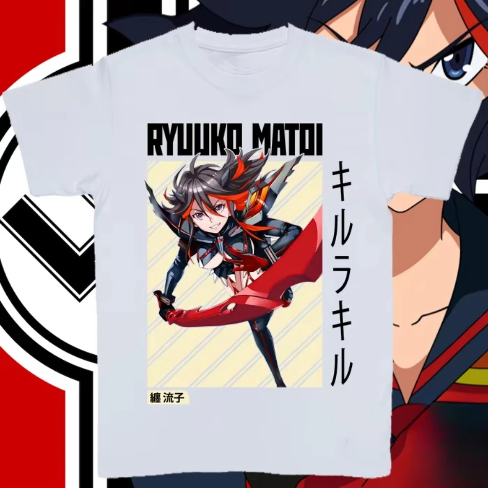 ANIME TSHIRT - Kill la Kill - Ryuuko Matoi T-Shirt Anime girl cute style comics surrounding cosplay costumes