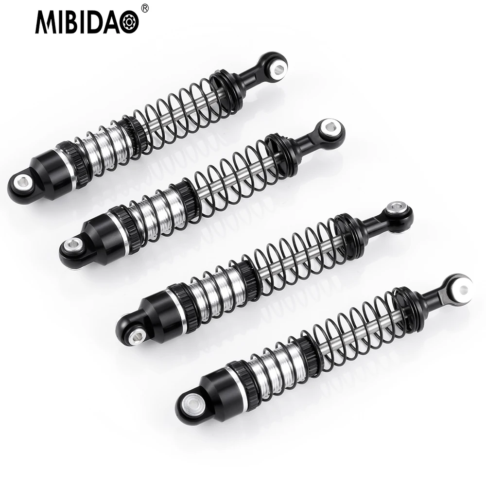 MIBIDAO 4pcs 62mm Aluminum Shocks Absorbers Damper For 1/18 Redcat Ascent RC Car Upgrade Parts