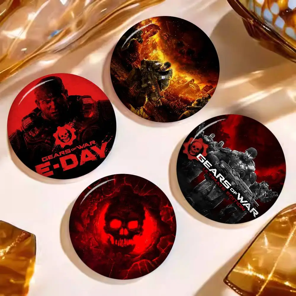 Game G-Gears of W-War Photo Brooches Creative Round Badge Gifts Pins 32/44/58mm