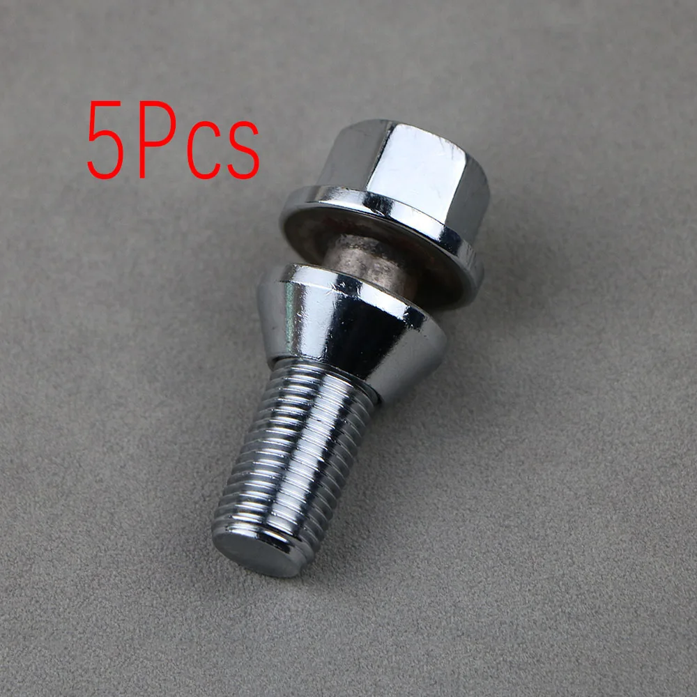 

5Pcs M14 x 1.5 Wheel Bolt Screw For Volvo S60 S80 I II V60 V70 XC60 XC70 XC90 9485474 30756675 31202337