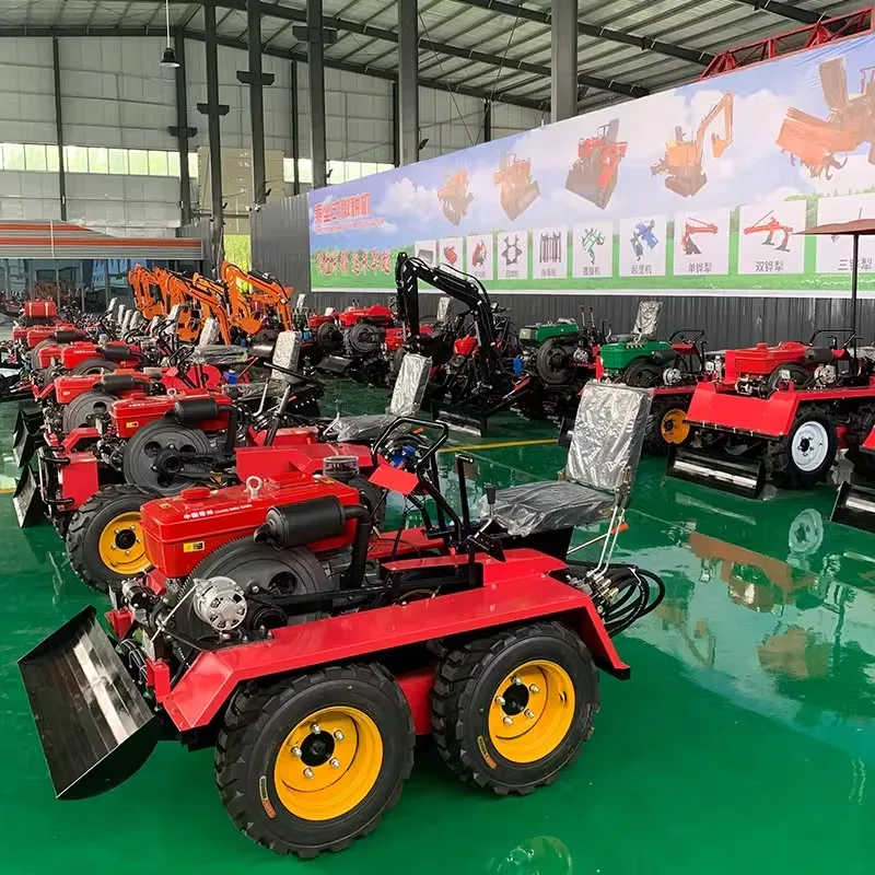 Maravilla agrícola multifuncional: Crawler - Tipo Mini anfibio - Leme, manijas de rotación, zanjas y arado