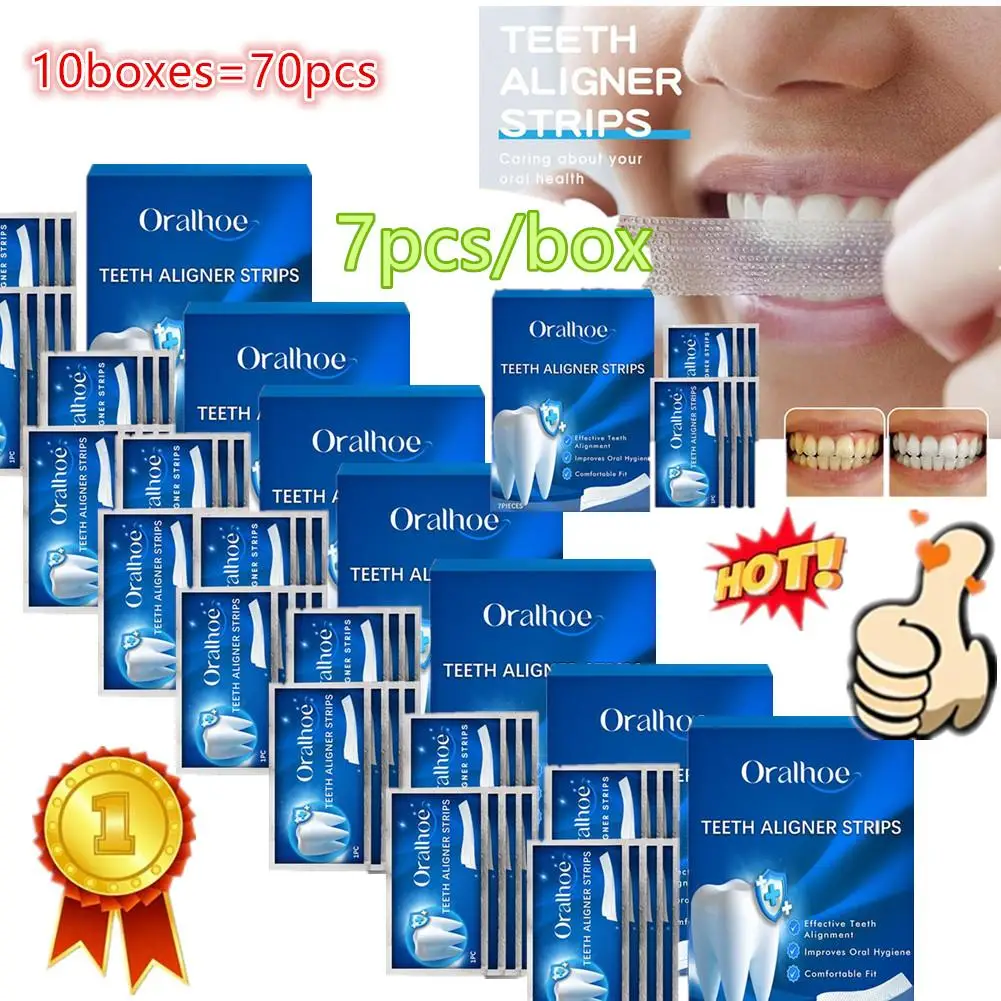 

10x 7pcs/box Teeth Aligner Strips Dental Articulating Tools Teeth Whitening Dentist Paper Materials Strips Double-sided 7pcs/box